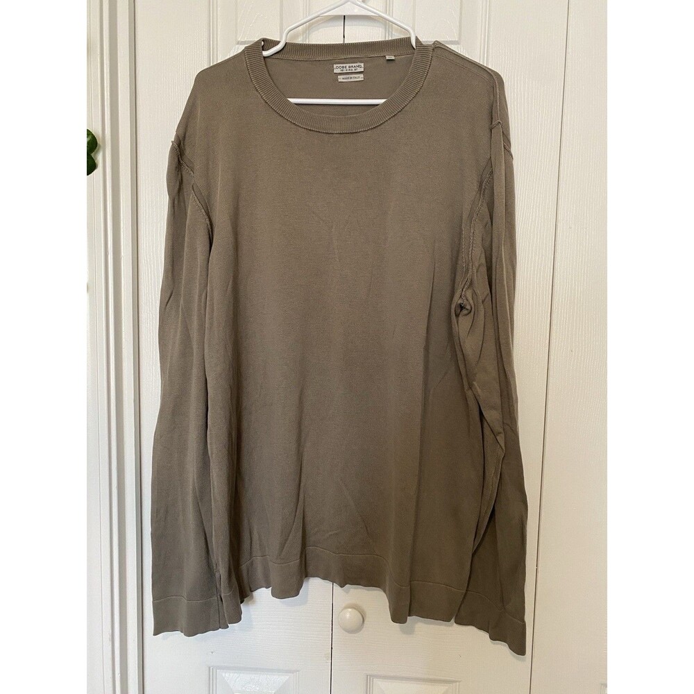 Men's OOBE Brand 161 King Crew Neck 100% Cotton Sweater Size XXL  Made In Italy